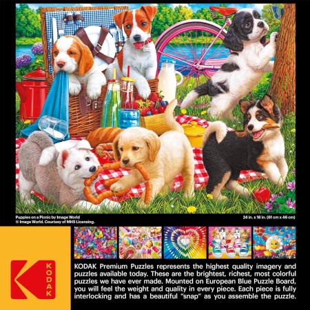 Kodak Premium Jigsaw Puzzle 350 Piece Picnic Puppies