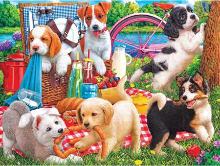 Kodak Premium Jigsaw Puzzle 350 Piece Picnic Puppies