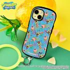 iFace First Class Spongebob iPhone 15 Case (Emerald/All-over Pattern) (Smartphone Case Shockproof iFace iPhone 15 iphone15 Cover with Strap Hole)