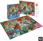 KI Puzzles 1000 Piece Puzzle for Adults Birch Bird Jenna Dellagrottaria Cardinals Jigsaw Puzzle 27x20